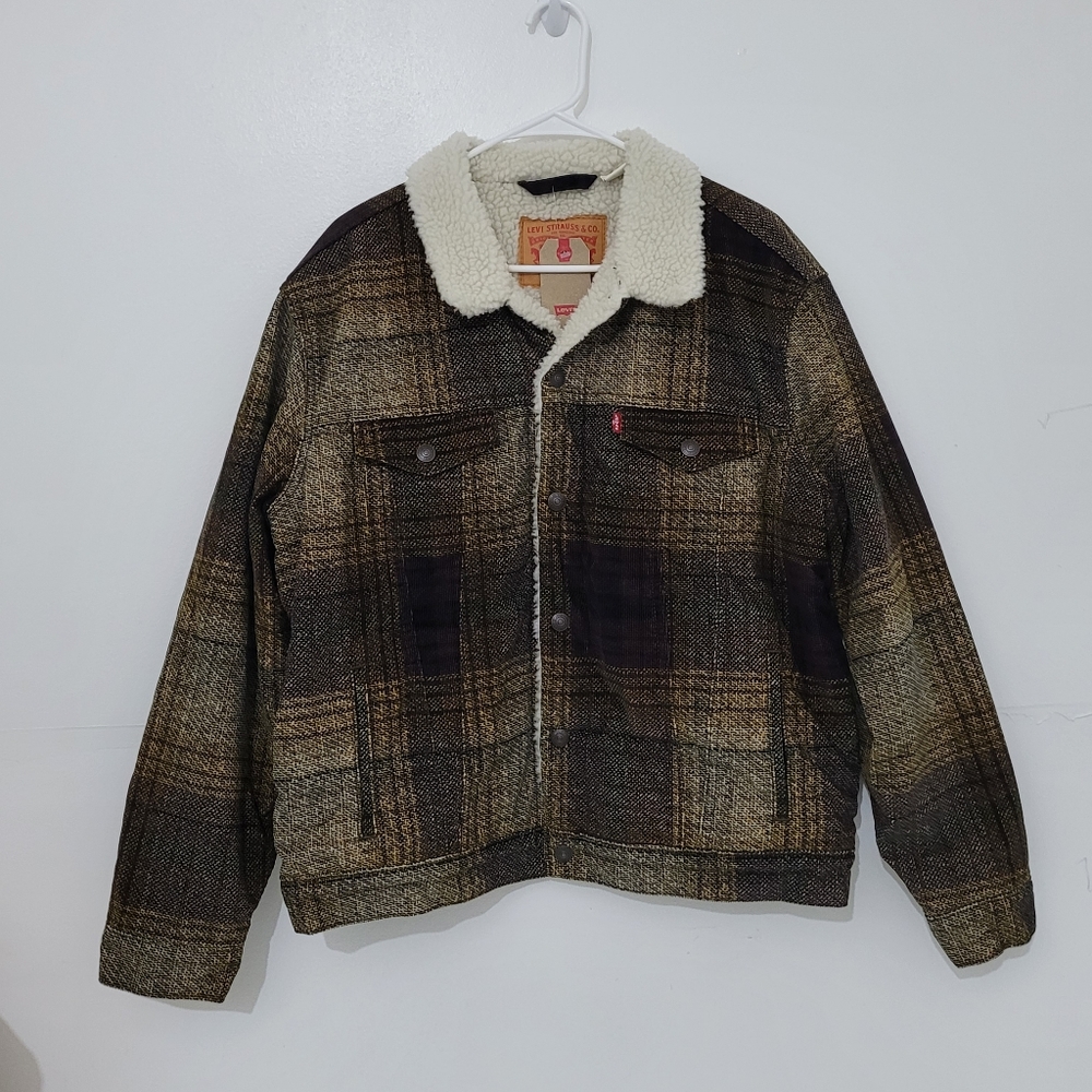 Levi's Men's Large Brown Sherpa Jacket!